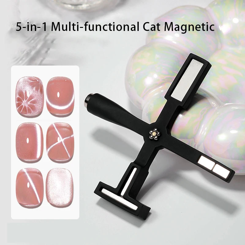 2024 New Products 5 in 1 Multi Functional Shatter Proof Strong Cat Eye Nail Art Magnetic Stick Nail Tools