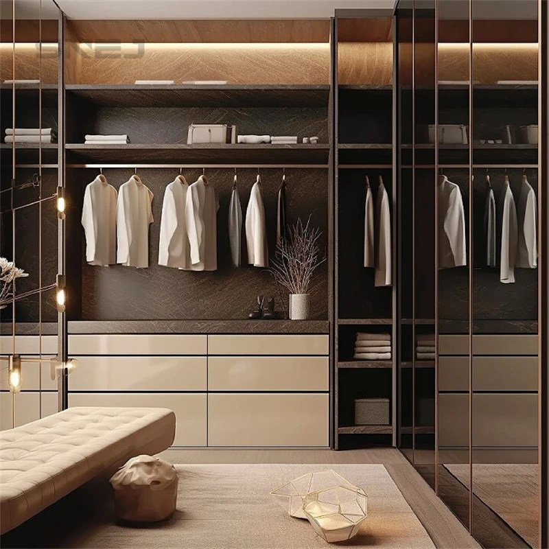 SNEJ Wardrobes Furniture for Bedroom High Quality Storage Wardrobes Cupboard for Clothes Cheap Price Wooden Modern Melamine/pvc