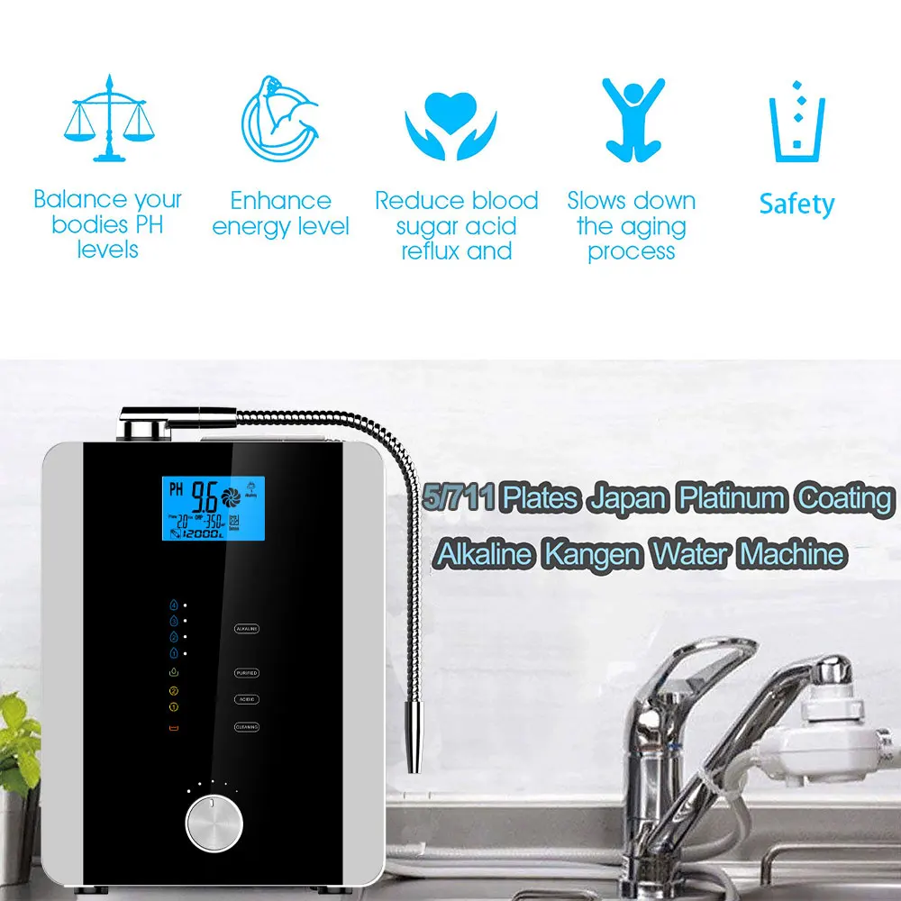 CAWOLO 808D Alkaline Water Ionizer Japan Kangen water ionizer 4 alkaline levels