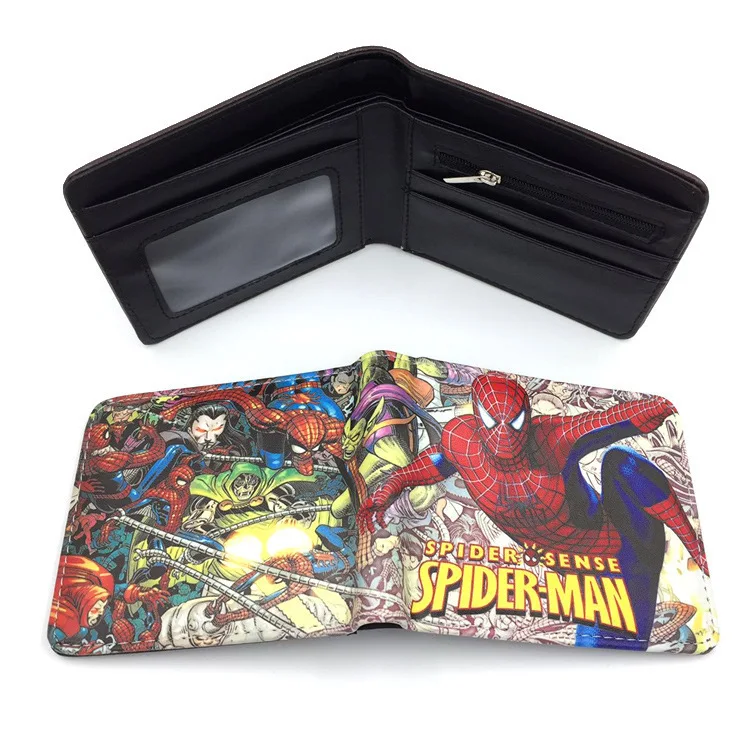 50 Styles Anime Short Wallet Iron Man Characters Cartoon Coin Purse Student Pocket Card Holder