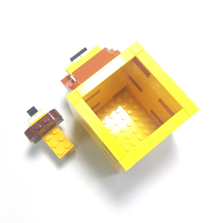 Cute animal eco-friendly organizer box pen stand holder special educational puzzle blocks set plastic Pen Holders for desk