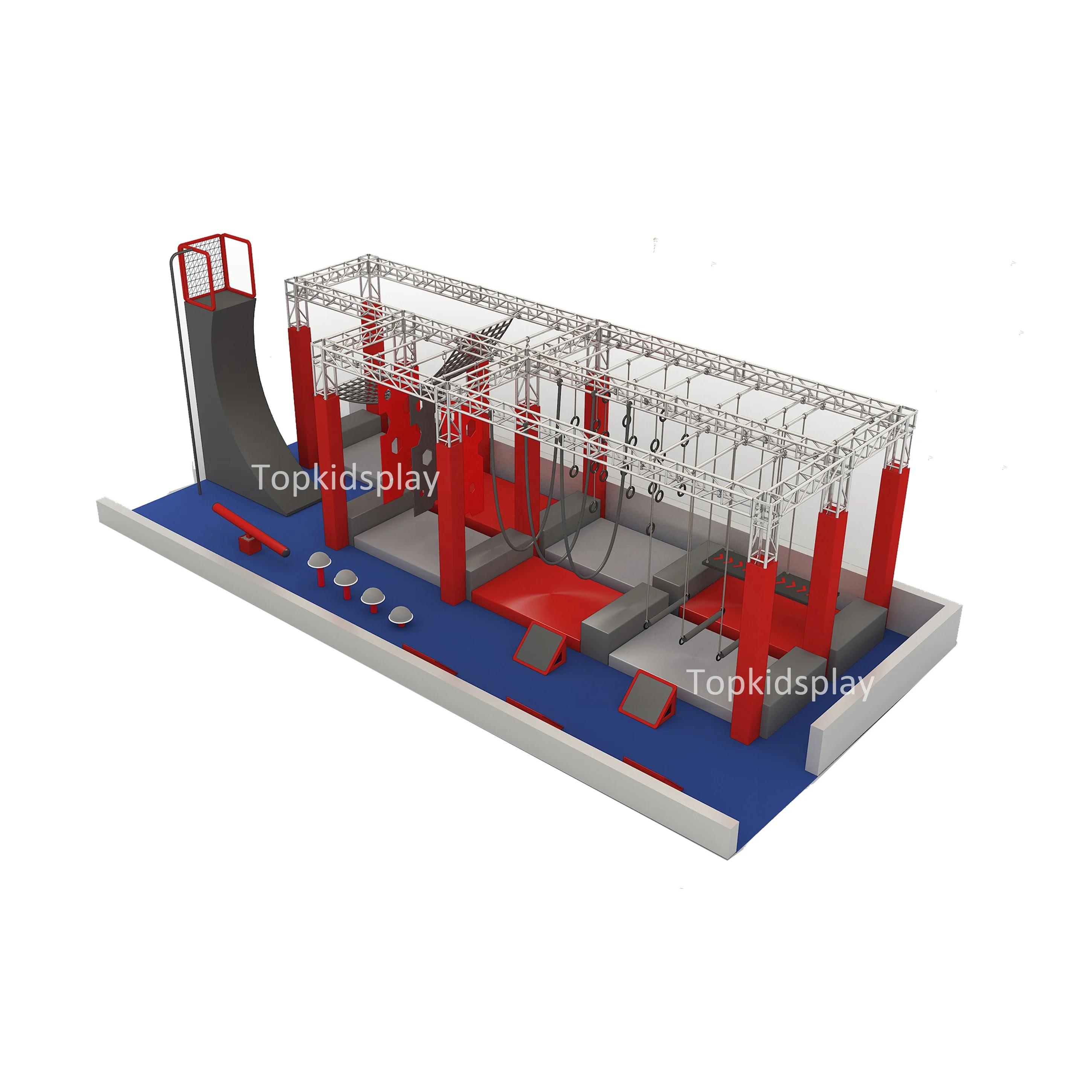 Крытый парк Американский ниндзя воин препятствия для детей для продажи взрослые и дети без защитной сети под заказ Topkidsplay принимается