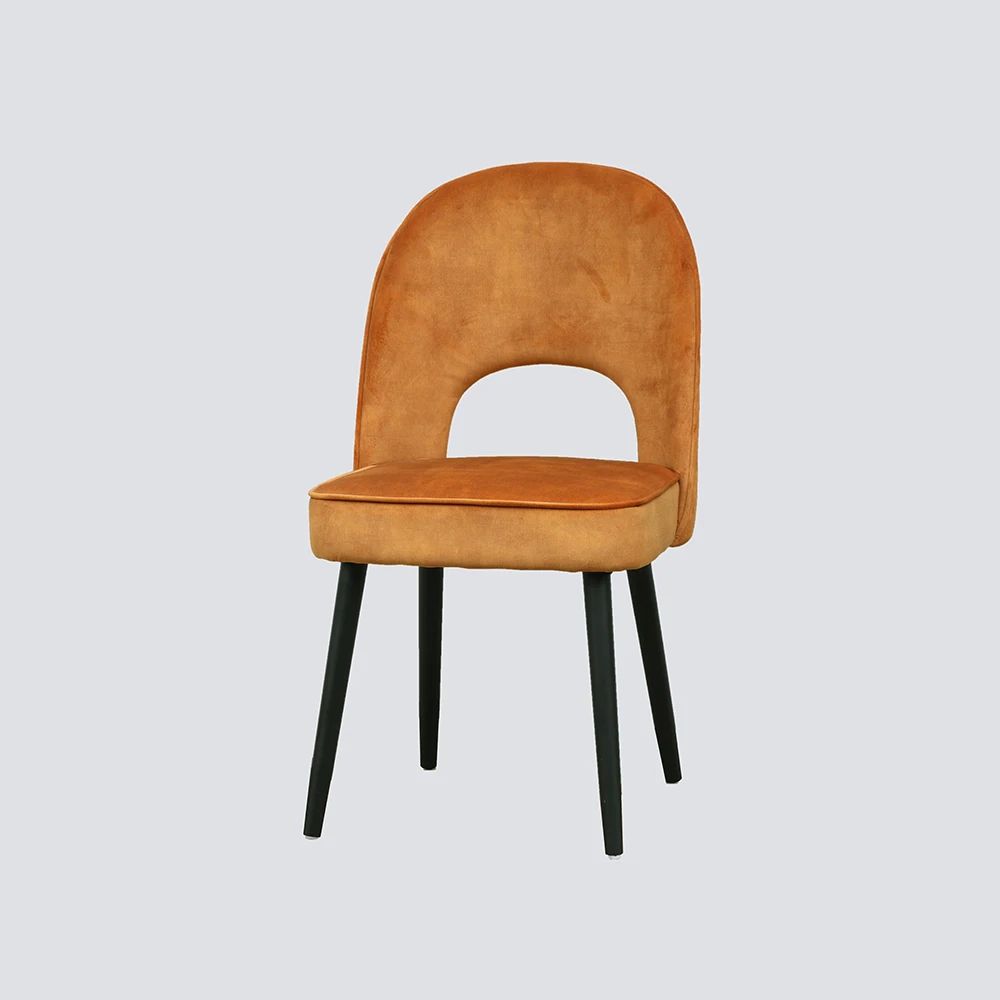 NS FURNITURE high quality home hotel restaurant furniture velvet fabric dinning chair with wood legs factory price modern chair