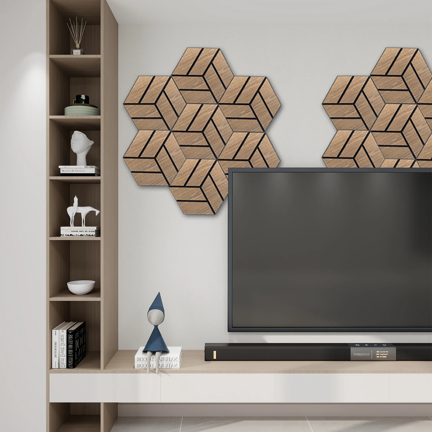 Kasaro Innovative Small Hexagon Wall Panel Acoustic Panels for Modern Noise Reduction