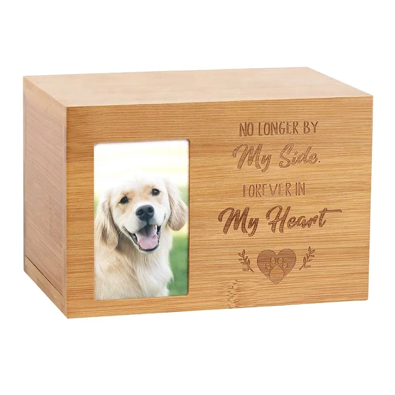 Small Animal Urn Burly Wood Keepsake Memorial Pet Cremation Urns for Ashes Pet Memorial Keepsake Urns Photo Box