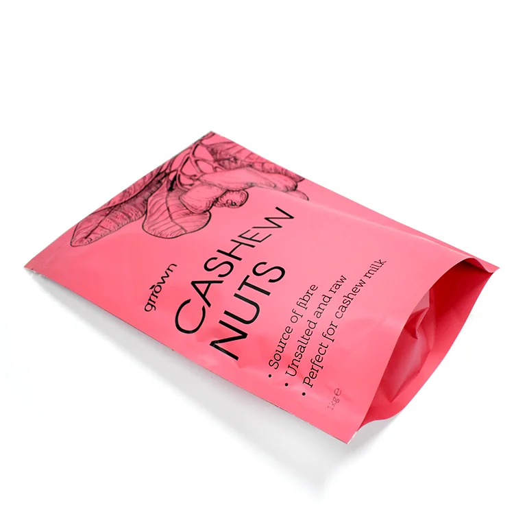 Pla Compostable Biodegradable Matte Stand up Pouch Packaging Bag with Zipper Plastic Kraft Paper Custom Design Digital Printing