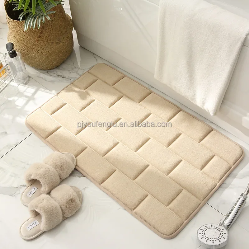 Wholesale Custom Door Mat Logo Floor Mat Washable Customized Bathroom Absorb Water Floor Door Mat