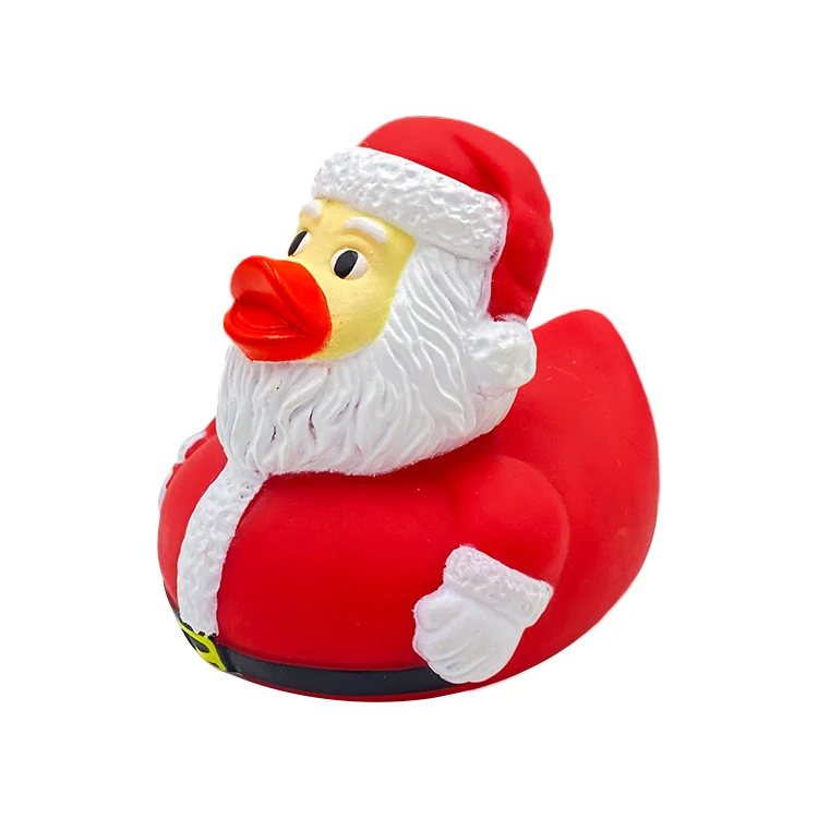 Non-toxic Material Color Duck 100% Natural Rubber Dog Toy, Christmas Custom Dog Tough Rubber Toys For Chewing