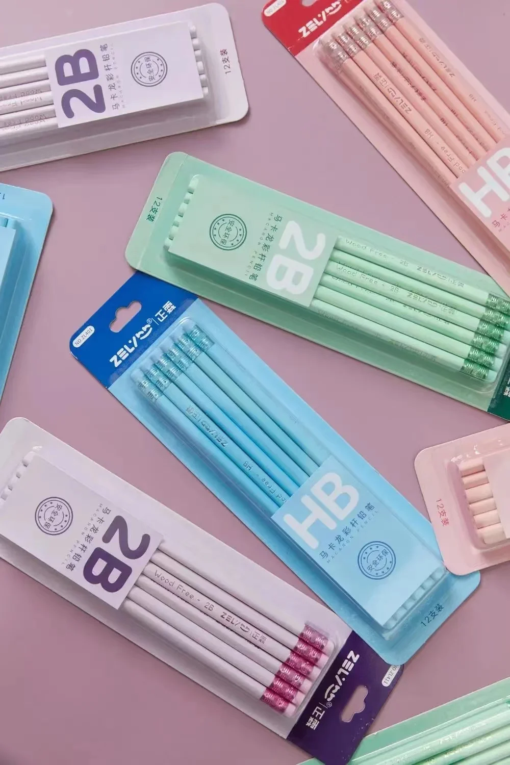 pink pencil with eraser China stationary factory cheap wholesale black wooden pencil custom HB wood pencil for OEM