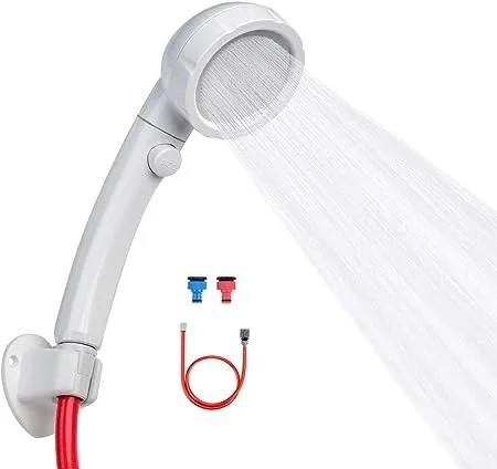 Handheld Shower Head with On/Off Switch, Portable Spray Shower Head with Garden Hose Quick Coupler and Installation Kit
