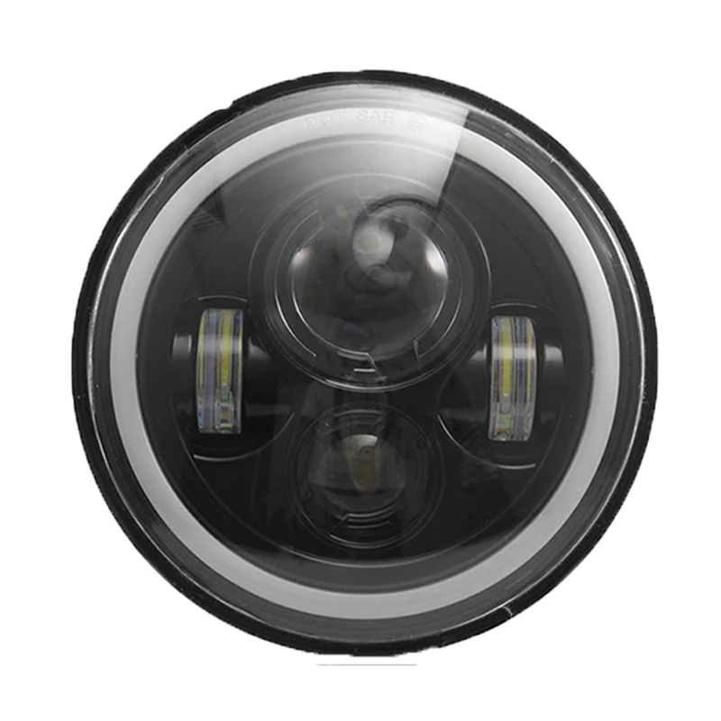 7 inch round led headlight Led jeeps headlight lamp headlamp halo ring for wranglers 0ff-road car 7 inch h4 led headlight