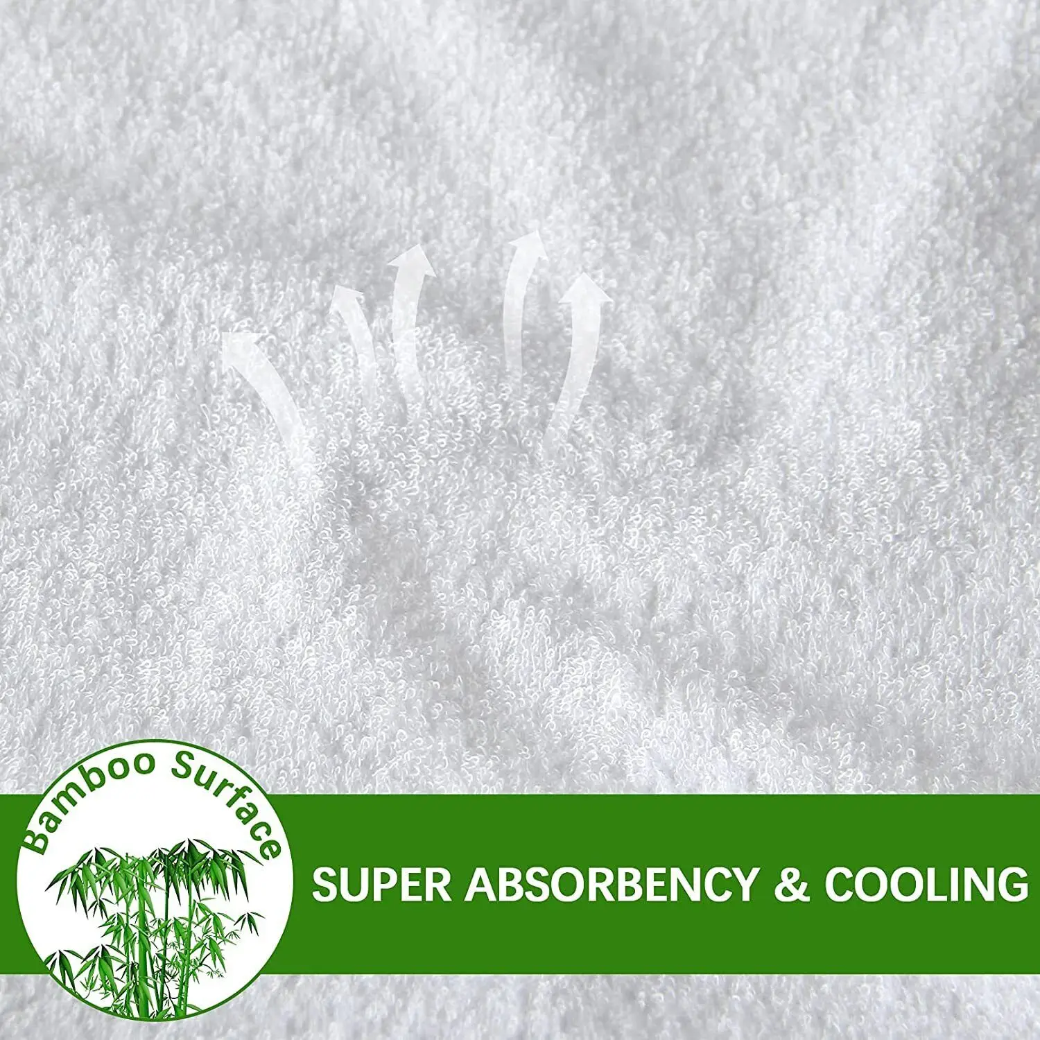 Luxury Waterproof Pillow Protector 100% Bamboo Terry Pillowcase Covers 2 Pack All Sizes T/F/Q/K Bedding