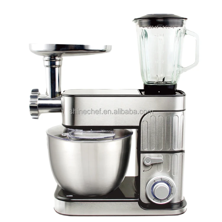 Dubai Hot Sale Stainless Steel Bread Food Mixer Home Use Cake Stand Mixer With Blender Meat Grinder