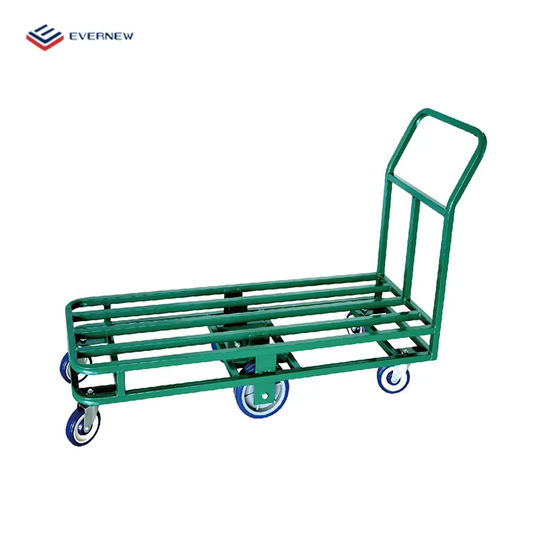 Double decker Multi-functional  metal Stocking and Marking Carts handle tool hand push food cart moving trolley for sale