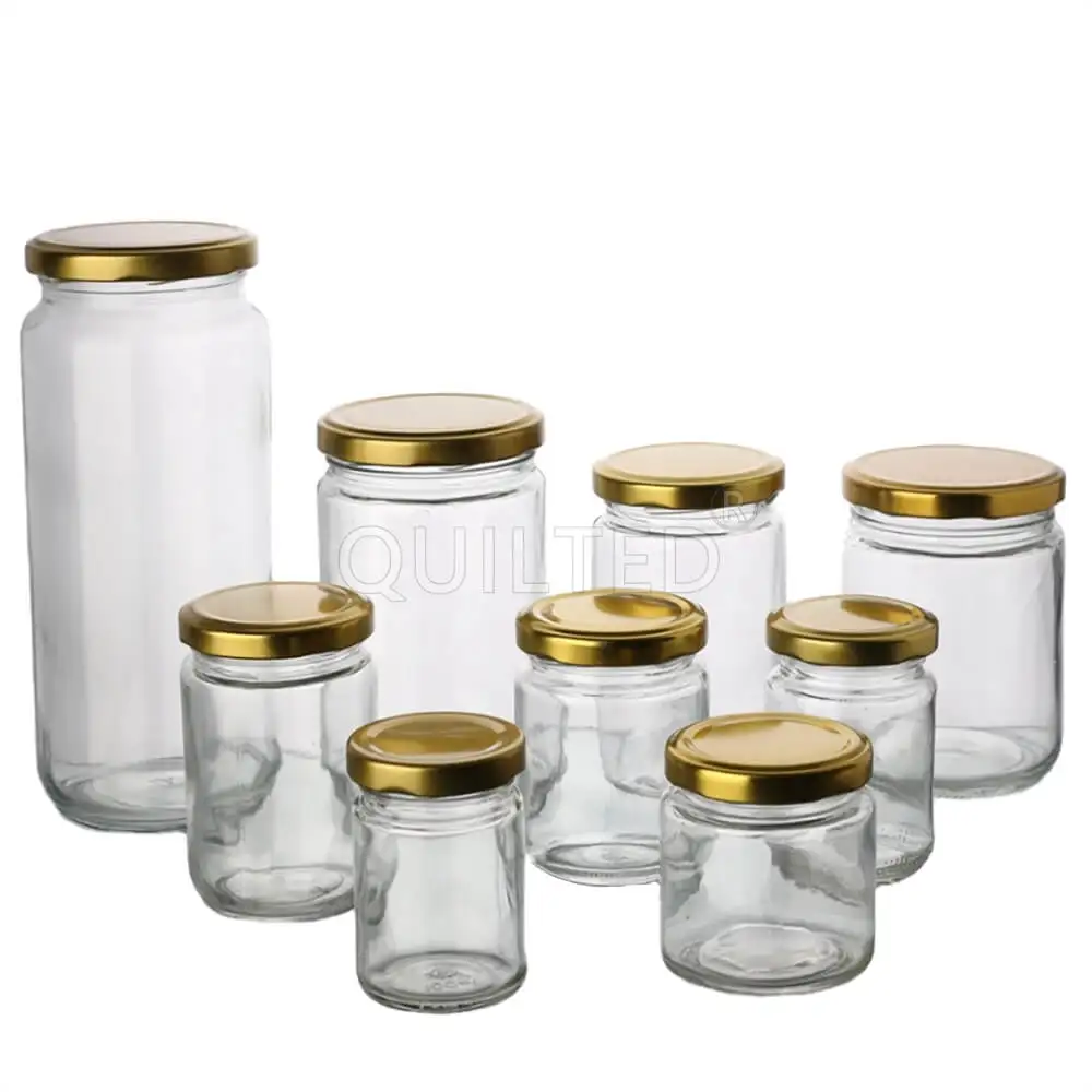 100ml 120ml 150ml 200ml 300ml 350ml 500ml 900ml Empty Clear Food Glass jars For Container