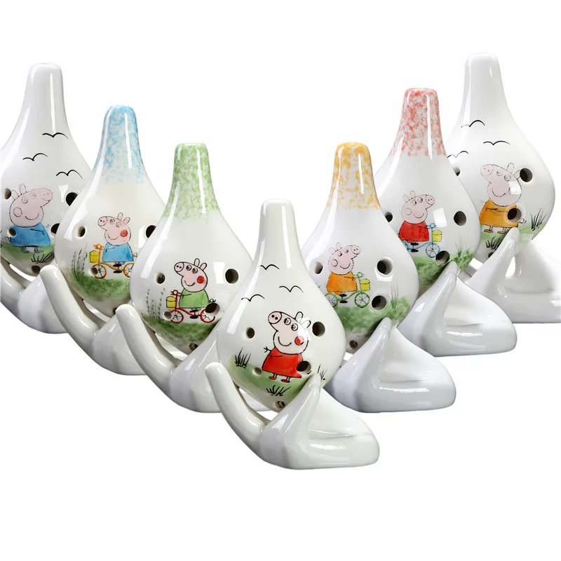 ceramic cute christmas tree pig  snail bee  dolphin  beetle shape ocarina musical instrument ocarina 6 hole ocarina wholesale