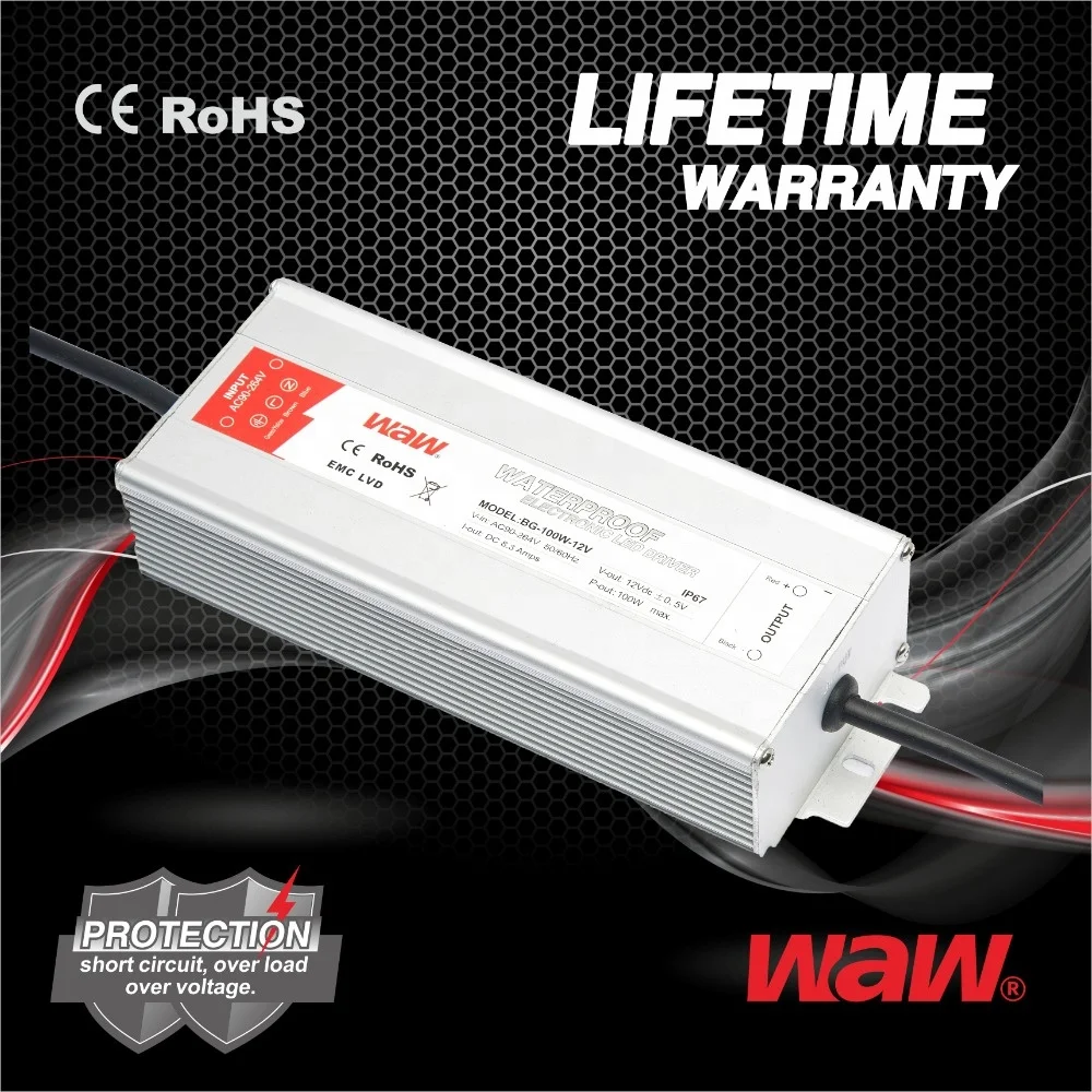 5v 20a 100w constant voltage waterproof IP67 LED driver LED power supply for LED strips