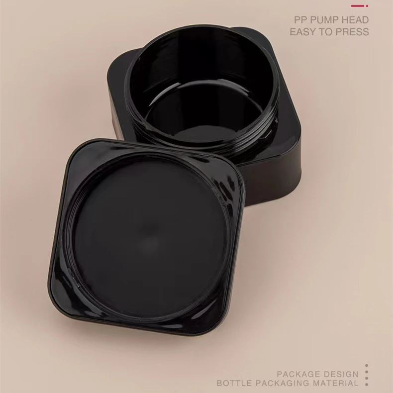 5 10g 20g 30g 50g square shape matt pink black blue white cream jar / plastic pp facial mask box / cream container for cosmetics