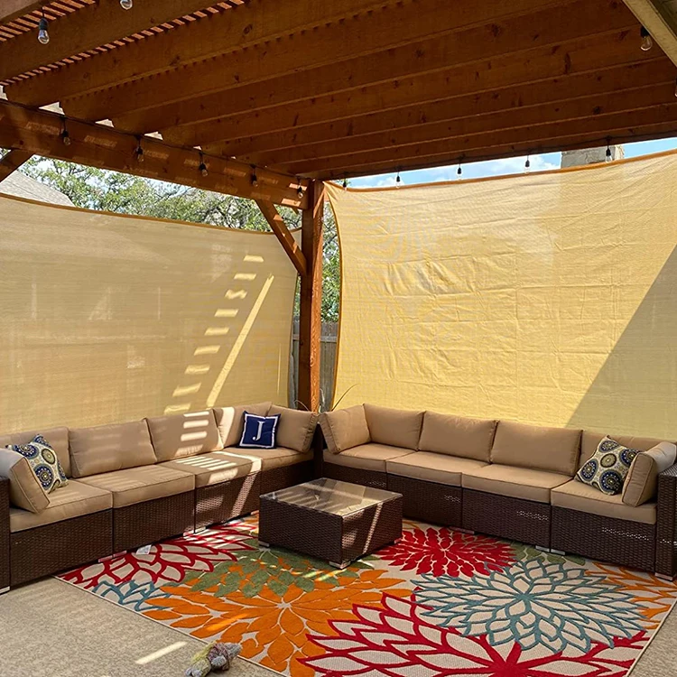 Custom Size Color Durable Stabilized Plastic Hdpe Triangle Patios Pool Car Parking Sun Uv Shade Protection Net Sails For Outdoor