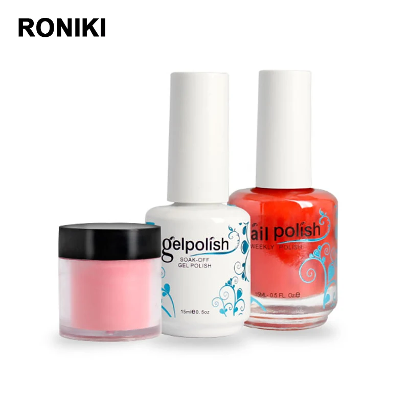 RONIKI Wholesale Custom Matching Color Nail Products Soak Off Gel Polish Set UV Gel UV/LED Lamp Available Easily Soak 15ml/10ml