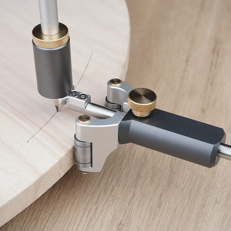 2 in 1 scriber arc parallel line adjustable  hand-held multifunctional line drawing jig woodworking tools