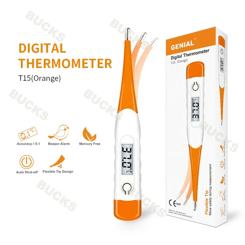 Долларов свяжитесь Детские ротового термометра для домашнего использования медицинского обслуживания с мягким наконечником клинический цифровой Термометры для тела