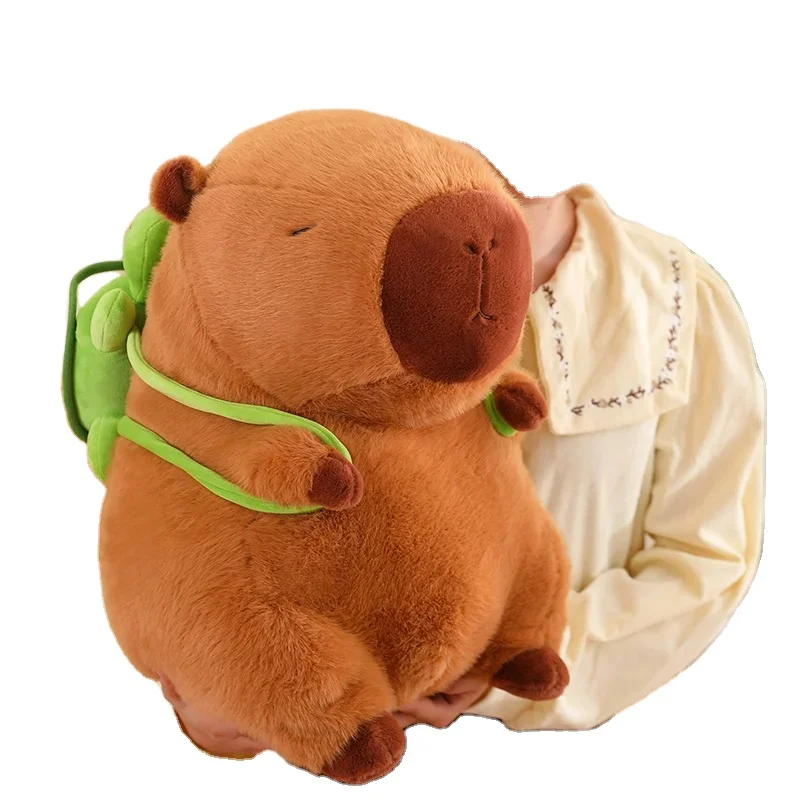 2024 Cute Animals Stuffed Plush Toys Capybara Baby With Turtle Backpack Soft Sloth Plush Toys