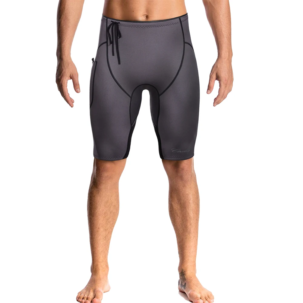 Ultra Stretch Neoprene Wetsuits Pants Snorkeling Black Surf Shorts Men with Pocket
