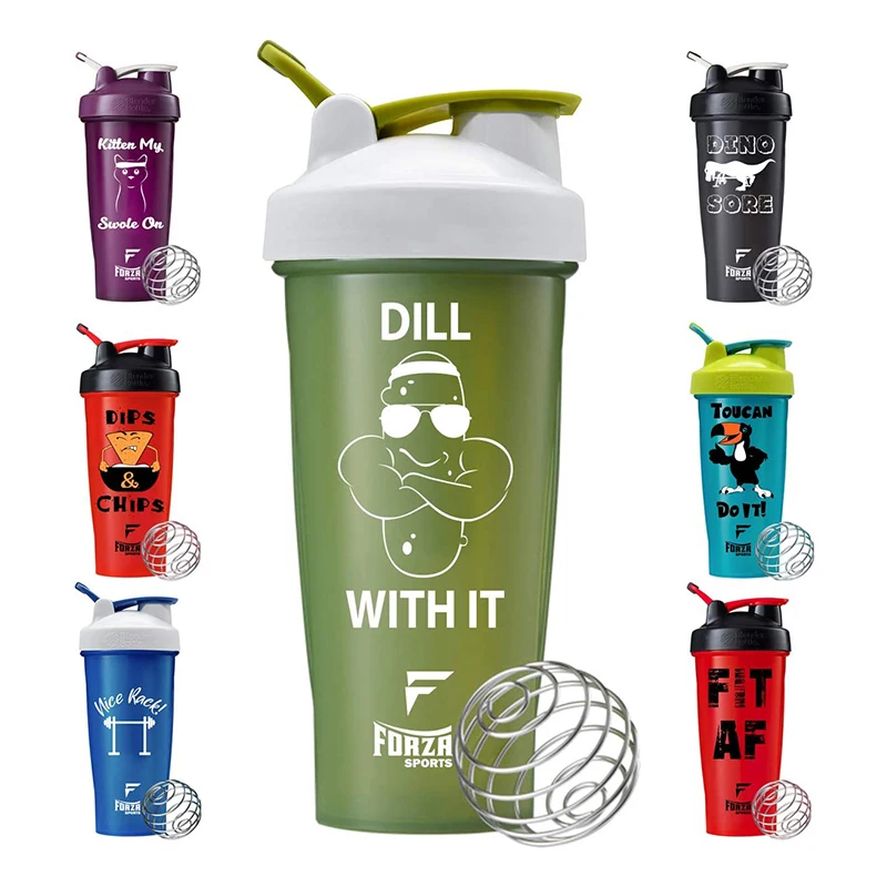 Fitness bpa free plastic spice custom logo gym protein shaker bottle