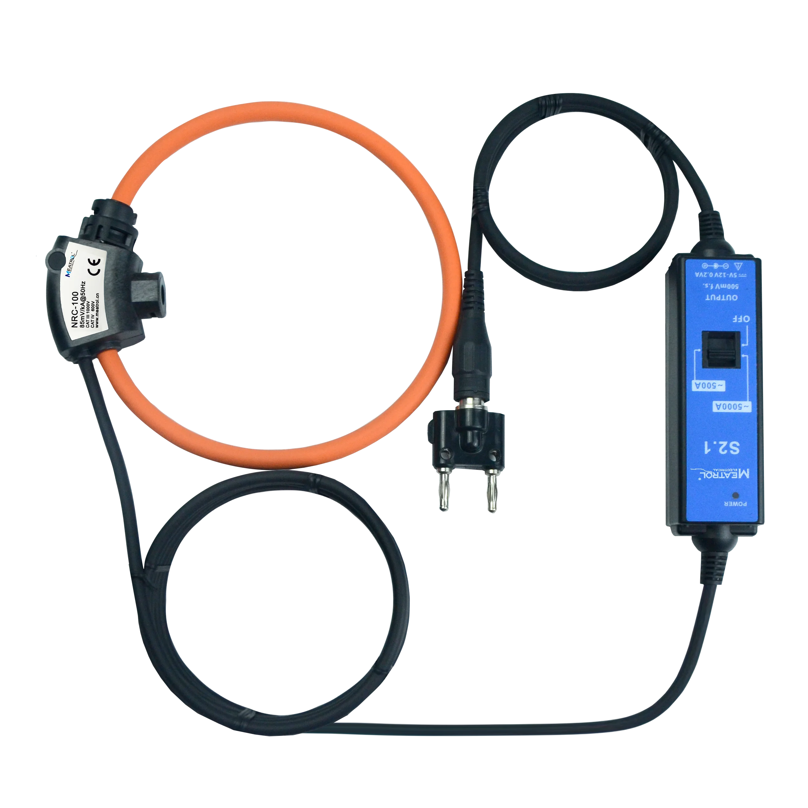 MEATROL S2.1 Handheld Rogowski Coil Integrator - Single Phase, Dual Current,Mini Enclosure for Accurate Power Analyzer