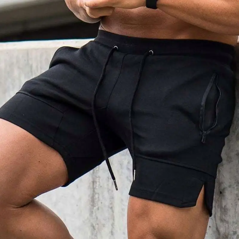 Black Gym Slim Sport Cotton Sweat-wicking Men Exercise Shorts Men Fashion Shorts Pakistani