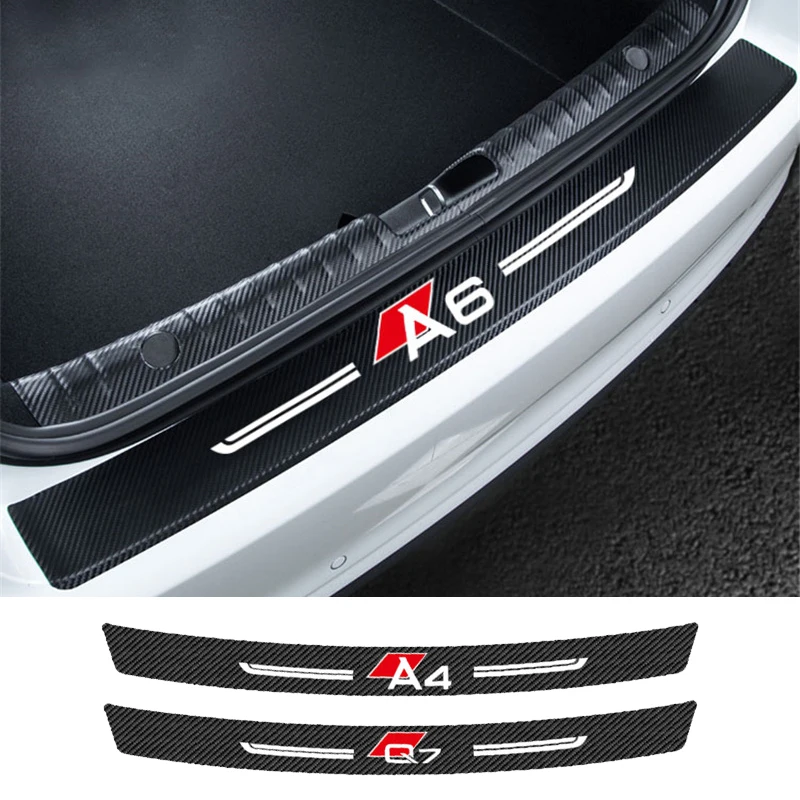 1 шт. наклейка из углеродного волокна для защиты багажника автомобиля от царапин 90x7 см