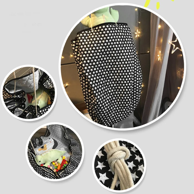 
Waterproof Carpet Soft Crawl Rug Picnic Mat For Outing,Kid Crawling Quilted Play Mat Storage Bag Play Pouch Portable Toy Mat 