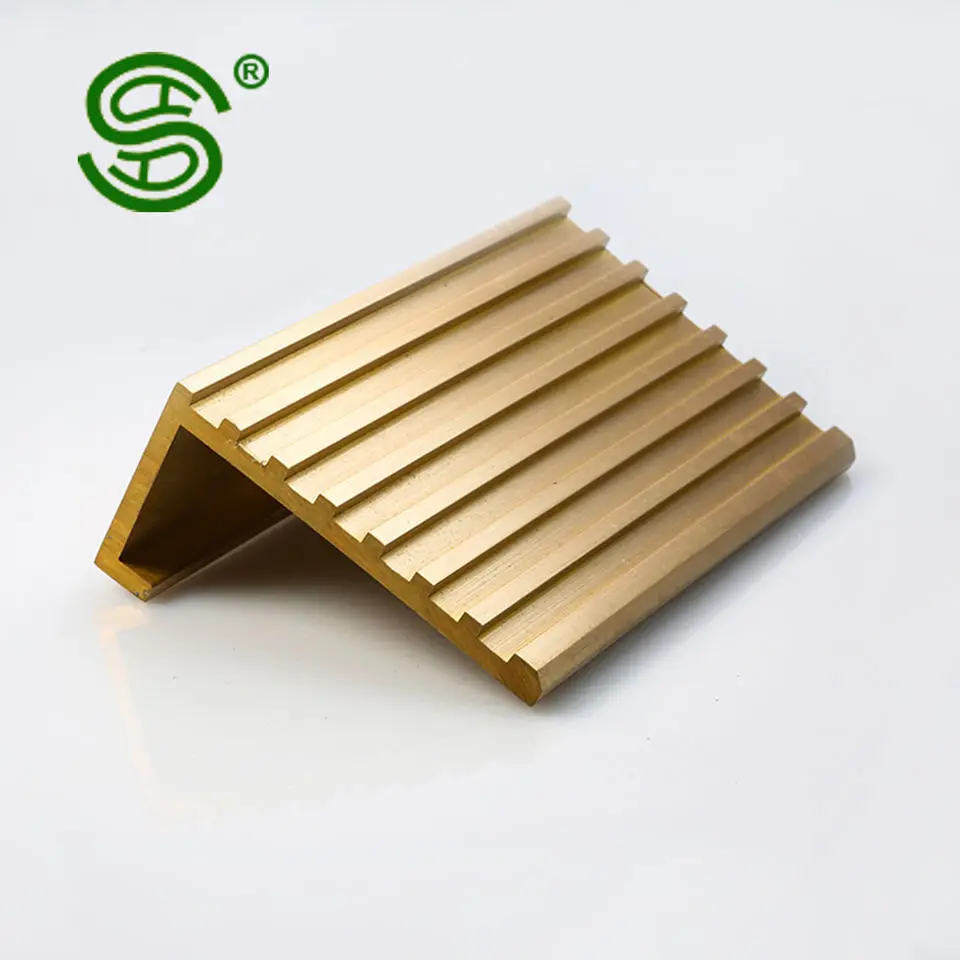Brass Profiles Staircase accessories step edge trim nosing brass anti-slip wood ceramic stair nosing