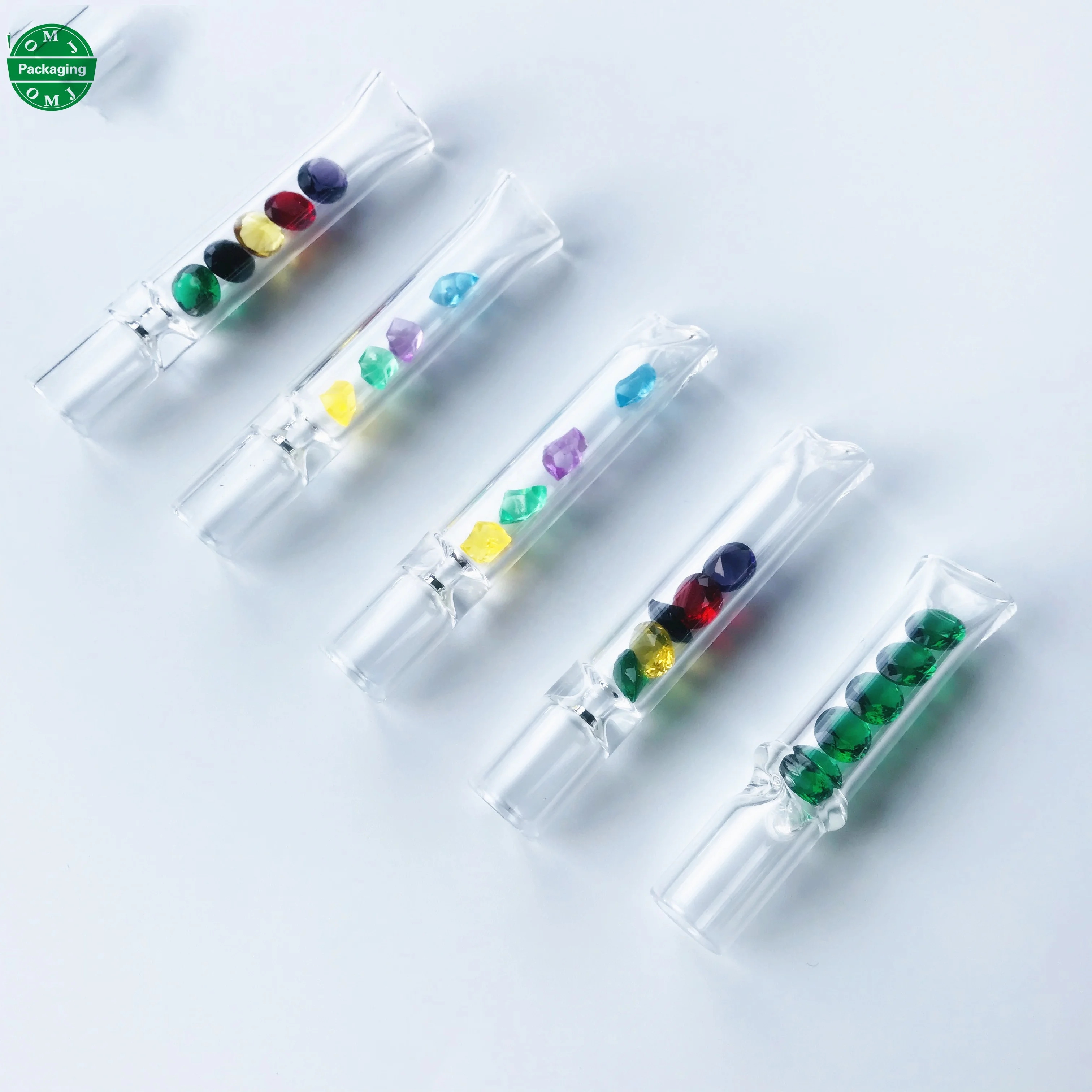 Colorful Custom Size Glass Filter Tip Glass Diamond Tips for Pre Roll (1600290282936)