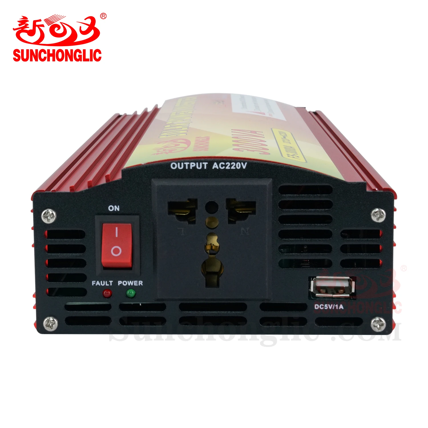 Sunchonglic inverter 3000w dc 12v to ac 220v power inverter 12 volt to 220 volt 3000va modified sine wave inverter