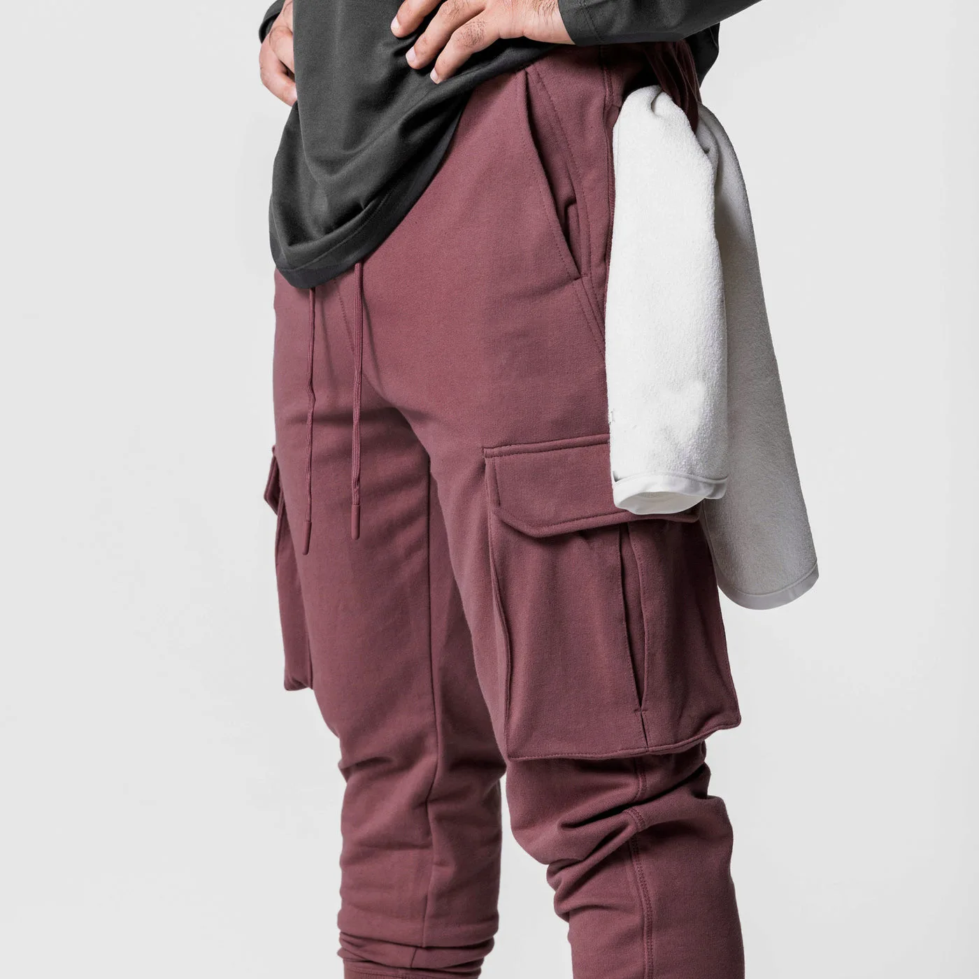 Premium Zip Phone Pocket Sweatpants Terry Fabric Jogging Track Pants Sport Running Joggers Cargo Pants for Men