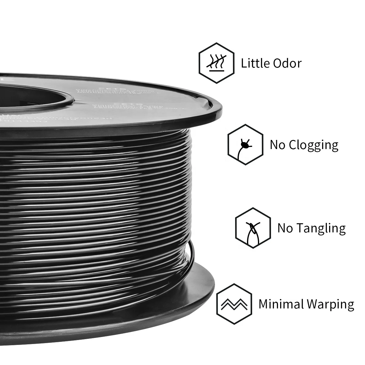 Eryone Carbon Black 3D Print Standard PLA Filament Best Quality Imported Material Filament 1.75mm 1kg 0.03mm Diameter Tolerance