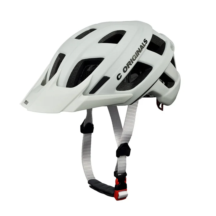 Latest design Matt White Color  High Quality MTB Enduro helmet with sun visor ZE