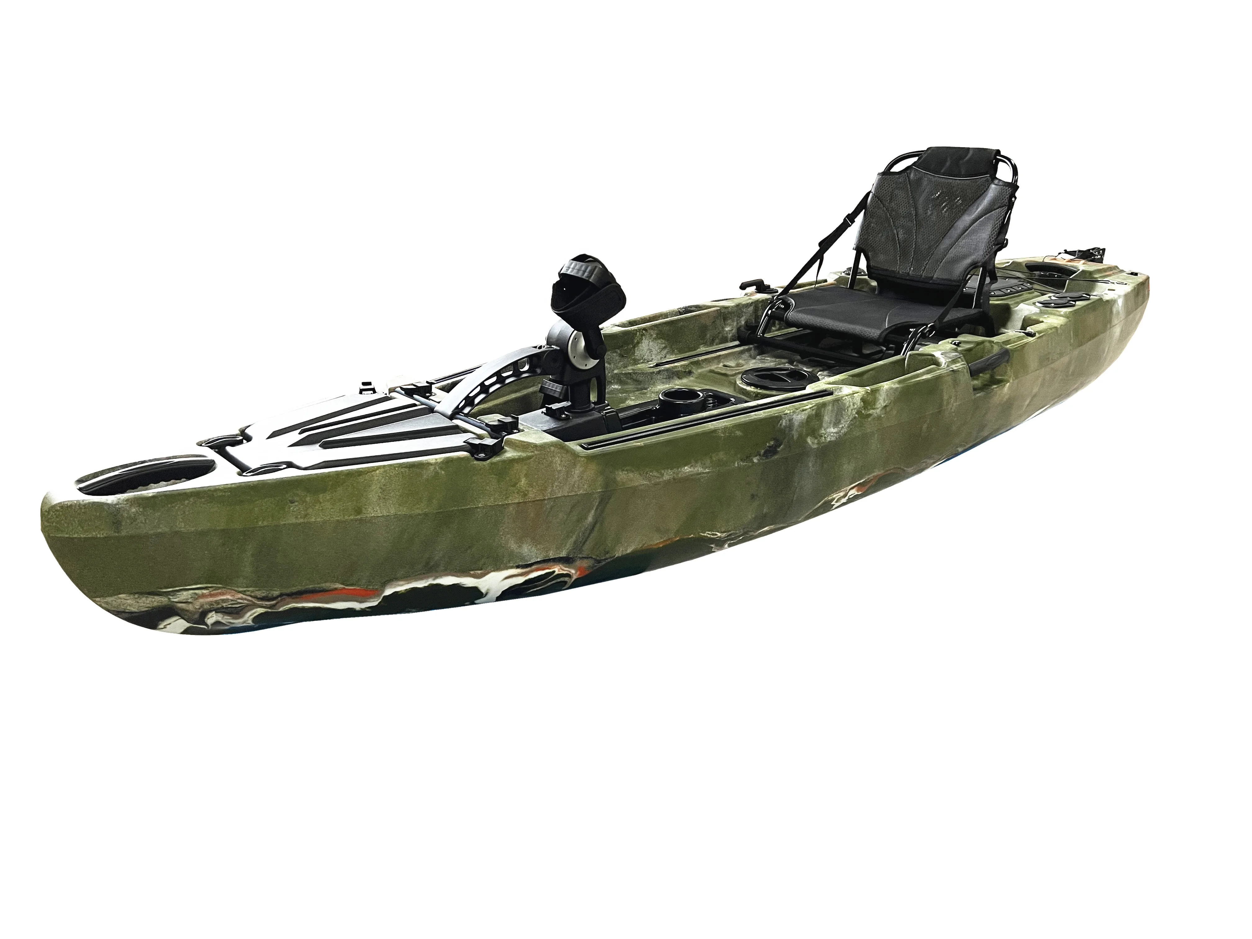 One person sit on top LLDPE material plastic kayak 11.5ft propeller pedal system kayak fishing kayak  with CE certificate