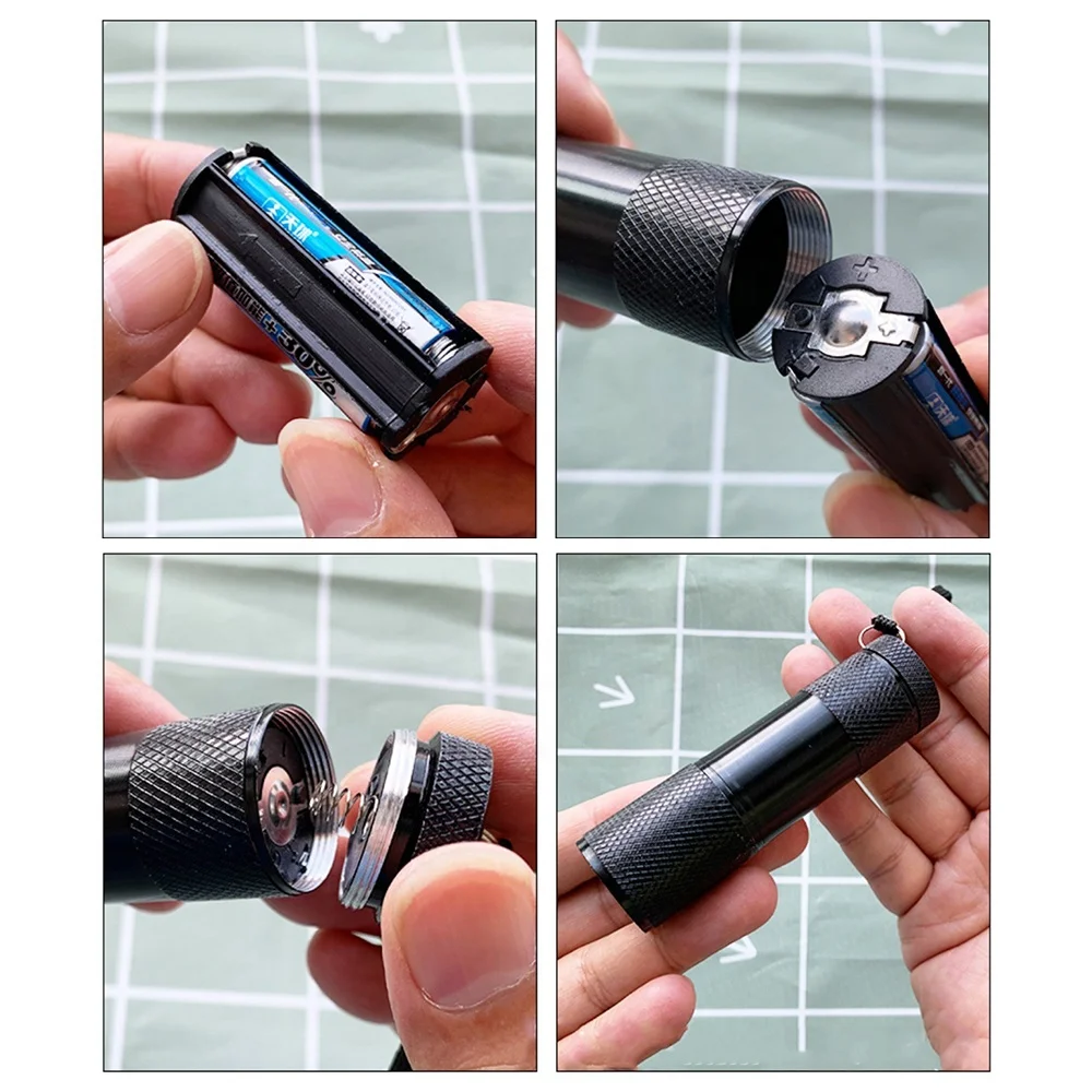 AAA Battery Powered Handheld UV Flashlight Black Light 395nm Mini Light Torch Detector 9LED UV Flash light for for Dog Pet