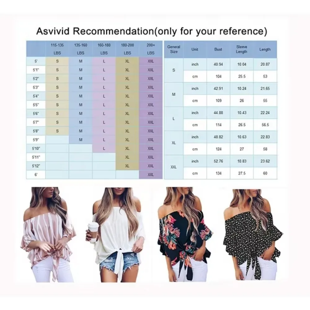Women Chiffon Blouses Strapless Top Bell Sleeve Tunic Tie Front Blouse Off Shoulder Tops Summer Clothes Floral Shirt