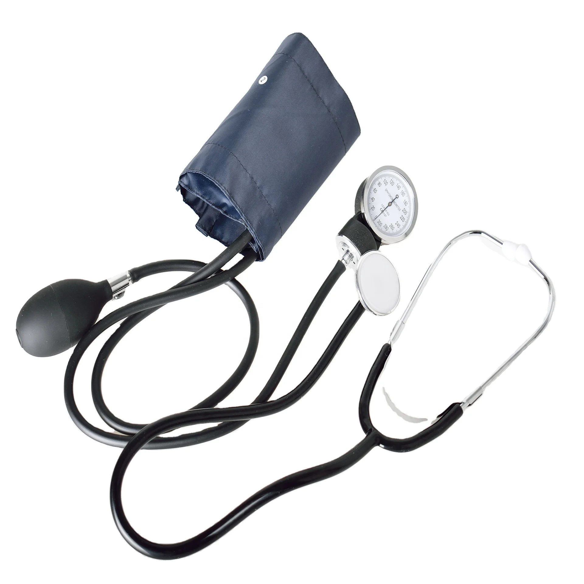 Manual BP monitor Sphygmomanometer with Single Head Stethoscope Tensiometer