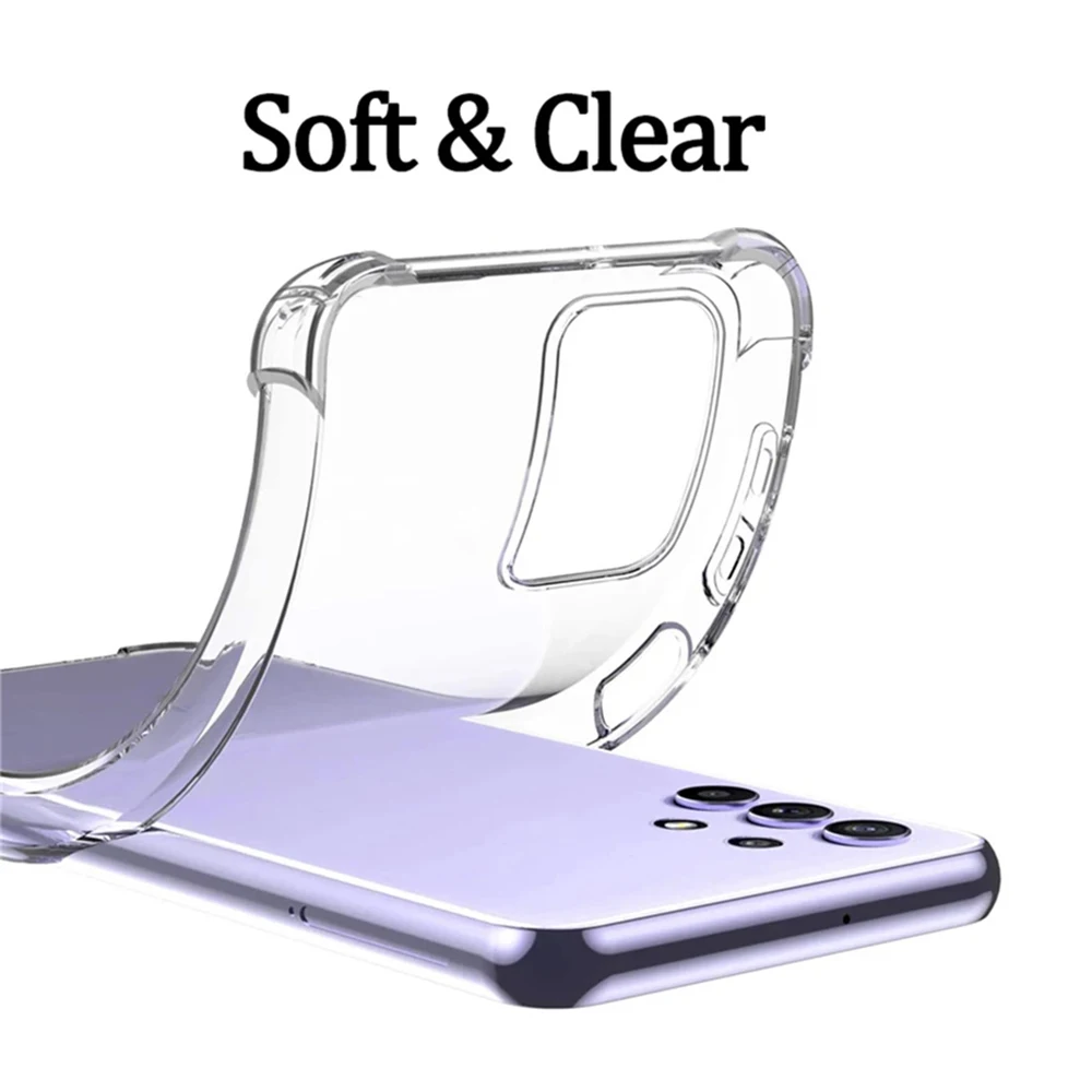 Factory Wholesale Soft Shockproof Transparent TPU Case For Samsung A03 Ultrathin Cover S9 S8 S10 Plus Note 8 9 10