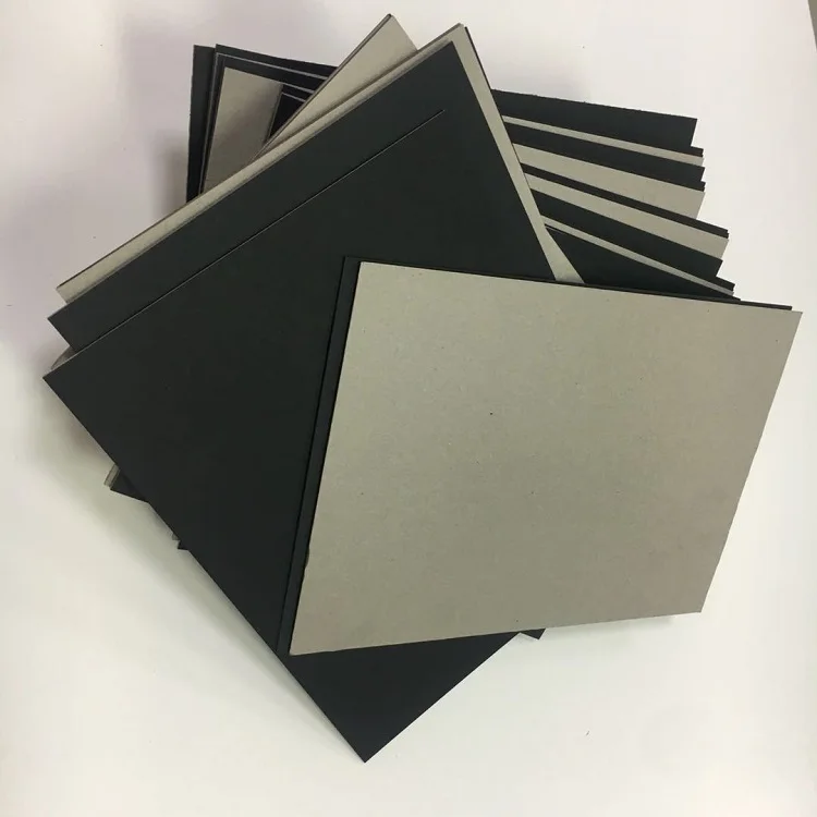 Special size black paper board grey back