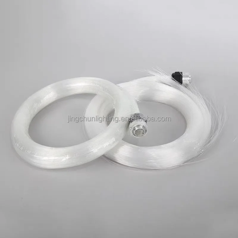 0.75mm*300PCS*3M PMMA Plastic Fiber Optic Cable End Glow Led Light Clear DIY For LED Star Ceiling Decoration