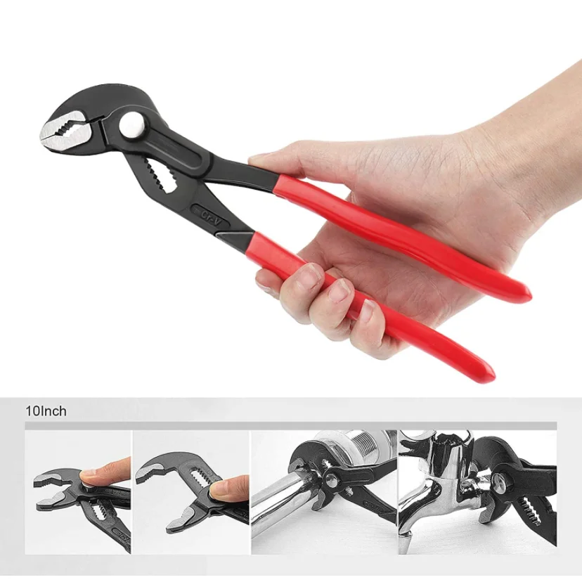 Straight Jaw Groove Joint Pliers with Comfort Grips Water Pump Pliers Adjustable Clamp Plumbing Pliers pump clamp