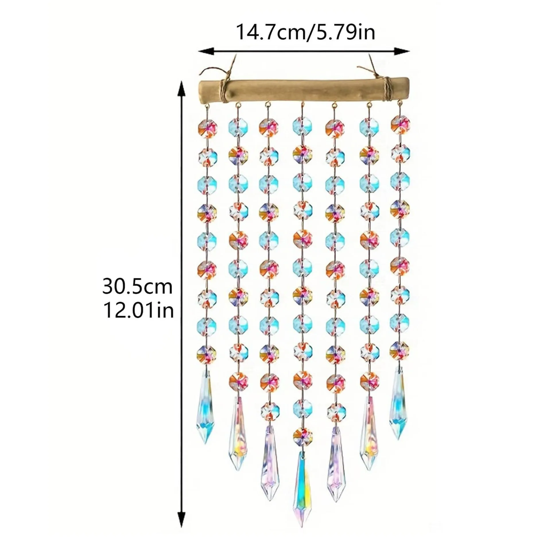 Crystal Rainbow Suncatcher Moon Light Catcher Crystal Hanging Pendants Stained Glass Wind Chimes Home Garden Decor Kristalle