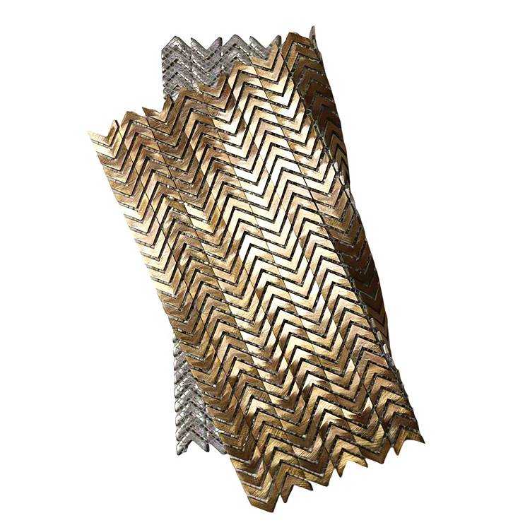 Hot Selling Customized Strip Golden Silver Living Room Bathroom Tile Aluminum Mosaic With Metal