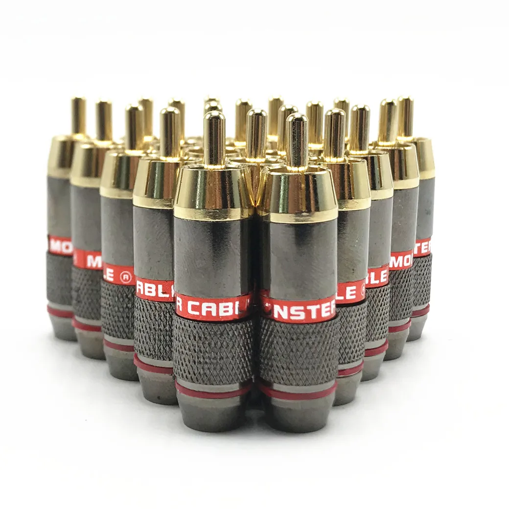 Лидер продаж, позолоченный паяльный разъем, штепсельная Вилка RCA